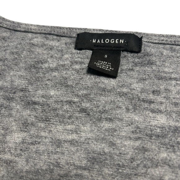 Halogen Rouched Side Crew Neck Long Sleeve Shirt Sz Small - Picture 6 of 10